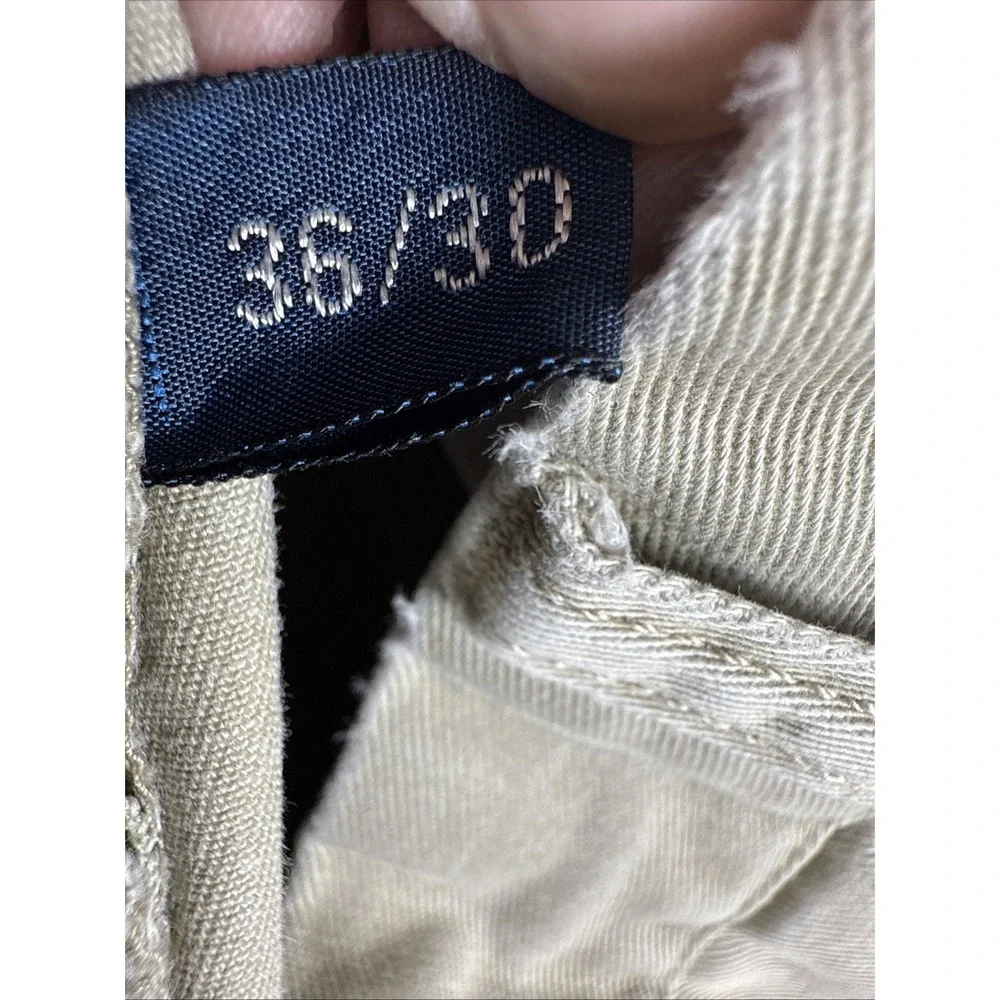 Polo Ralph Lauren Andrew Pants Mens 36x30‎ Khaki Pleated Classic Fit